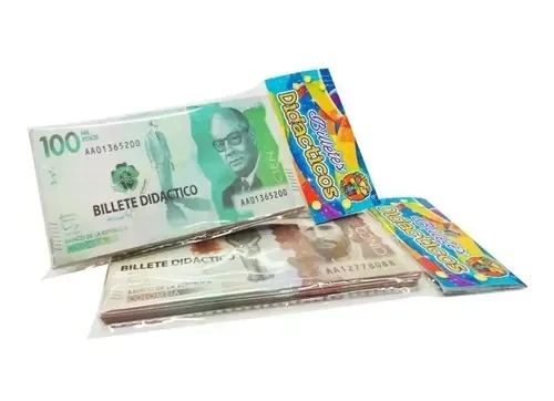 Billete Didáctico  Paquete x 100