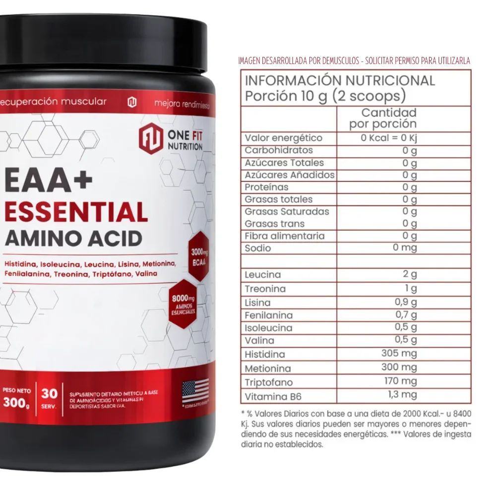 Aminoácido, El Mejor Recuperador Muscular Eaa+ One Fit sabor naranja