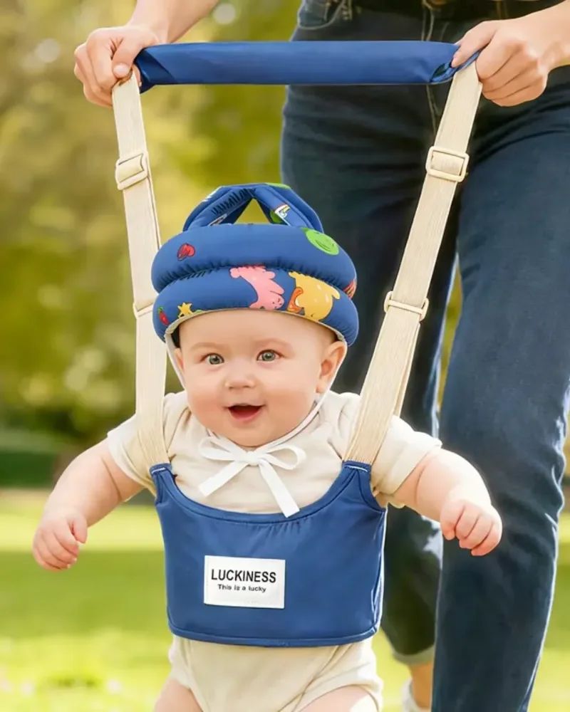 Arnés De Pasos De Bebé Con Gorro Protector