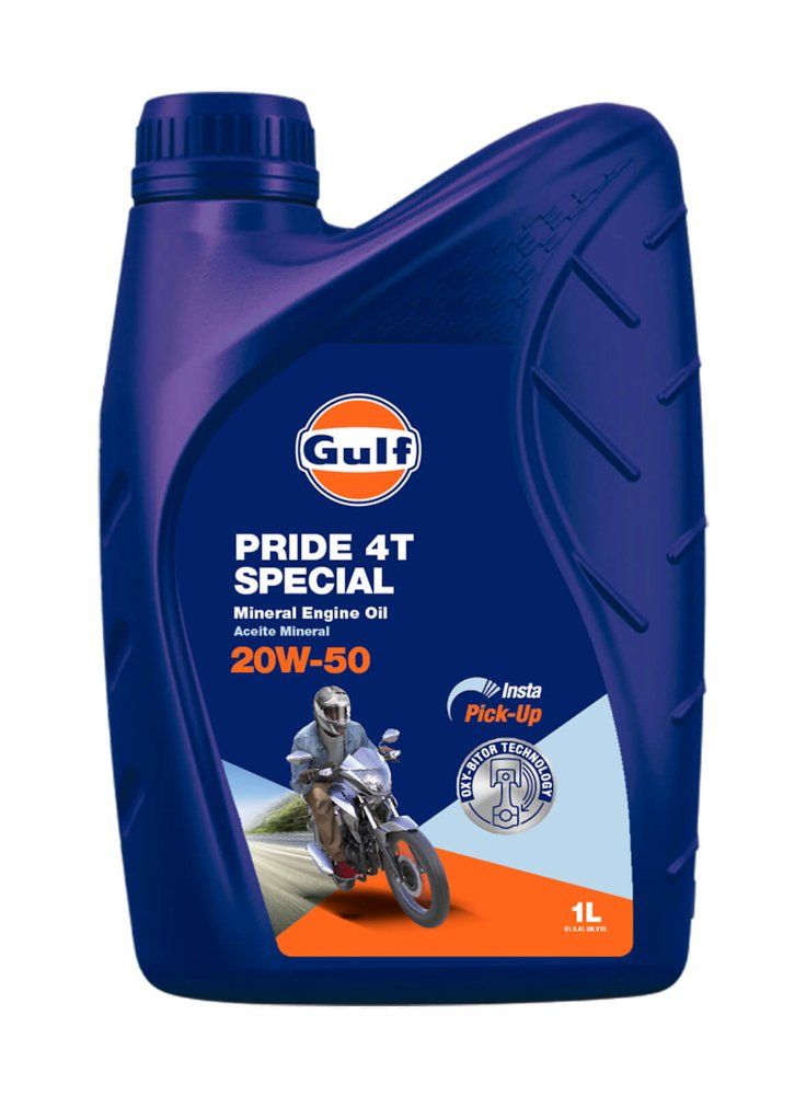 Aceite Gulf pride 4T Plus20W-50 mineral de 12x1L