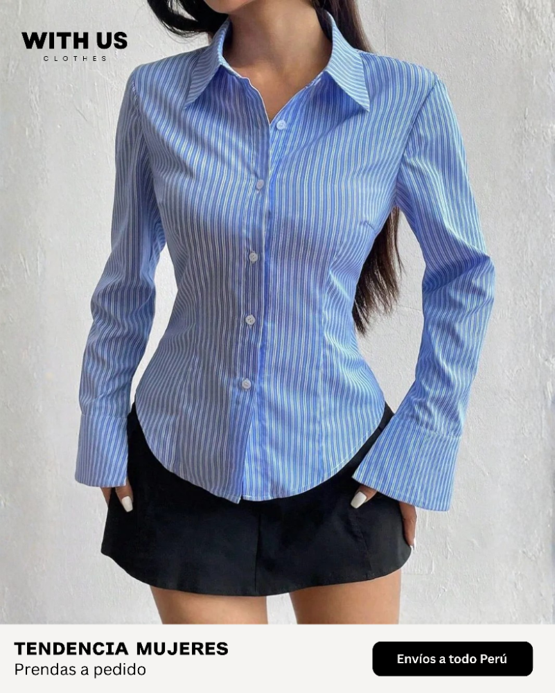 Blusa de Manga Larga con Rayas