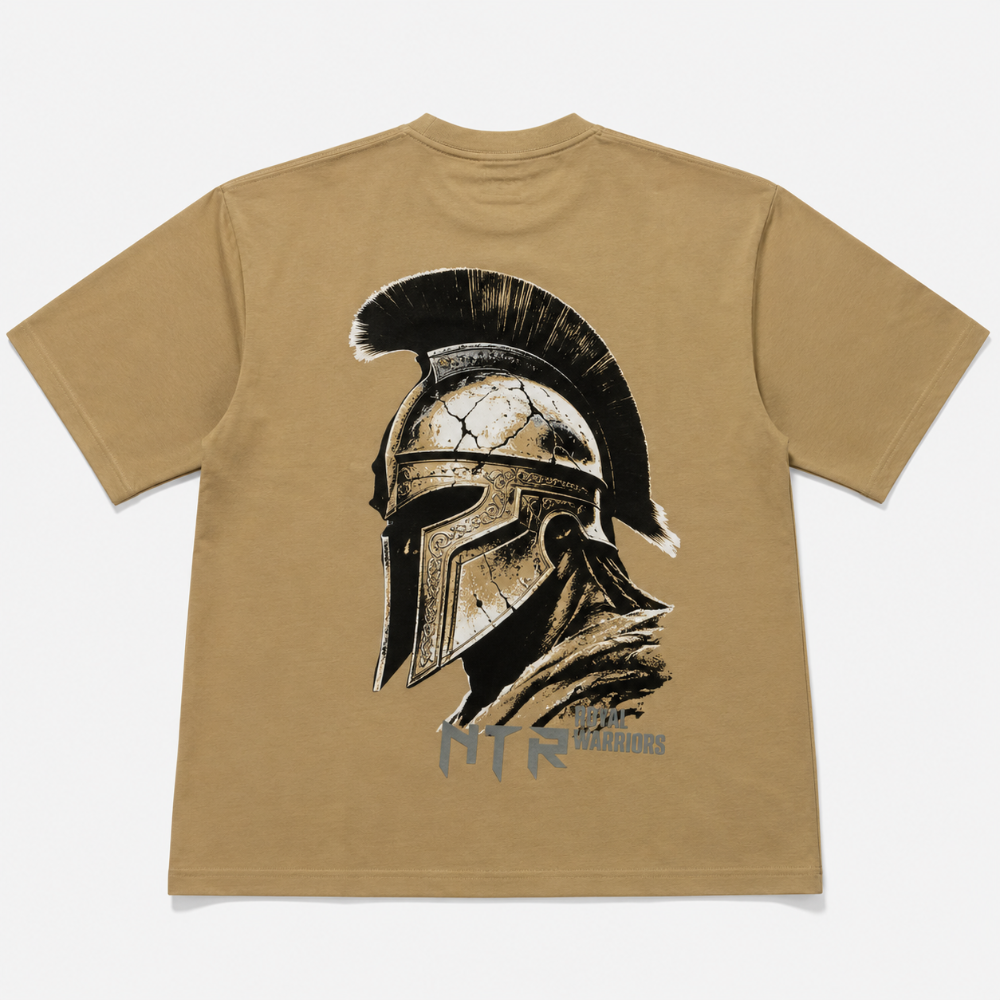 Camiseta oversize premium beige NTR Royal Warriors
