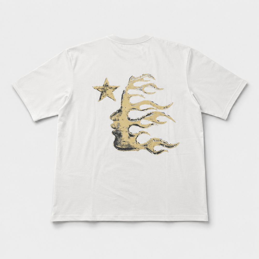 Camiseta oversize premium blanca Hellstar