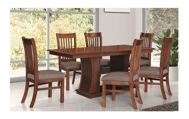 Mesa comedor tallada 6 sillas