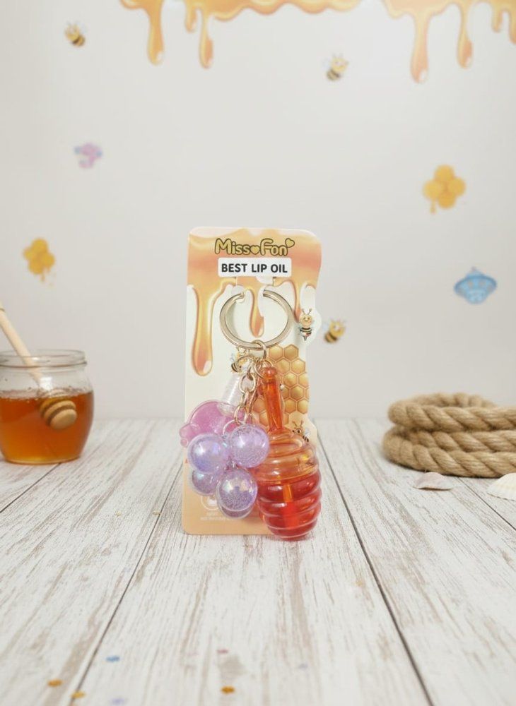 ACEITE LABIAL CON LLAVERO DISEÑO MIEL