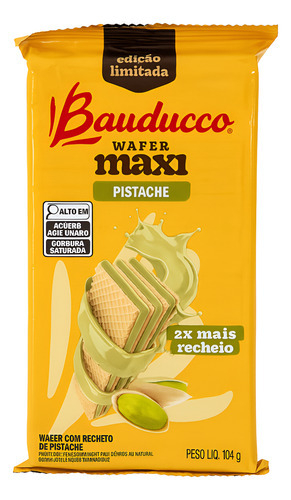 BAUDUCCO PISTACHO WAFER MAXI 104g