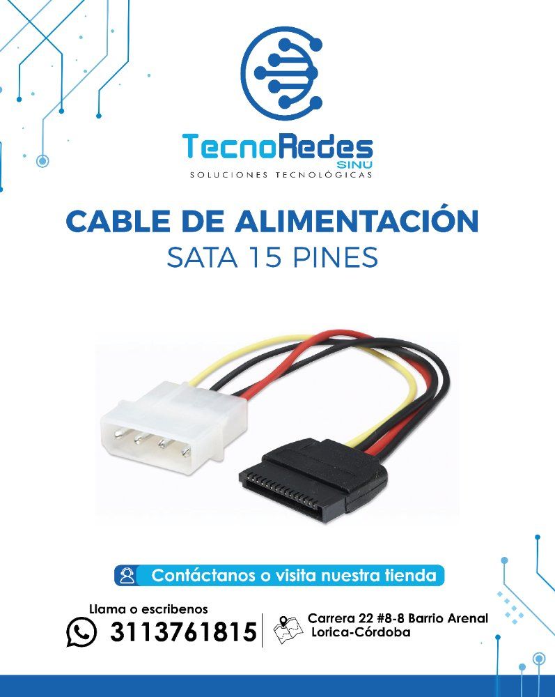 ADAPTADOR DE CORRIENTE IDE A SATA