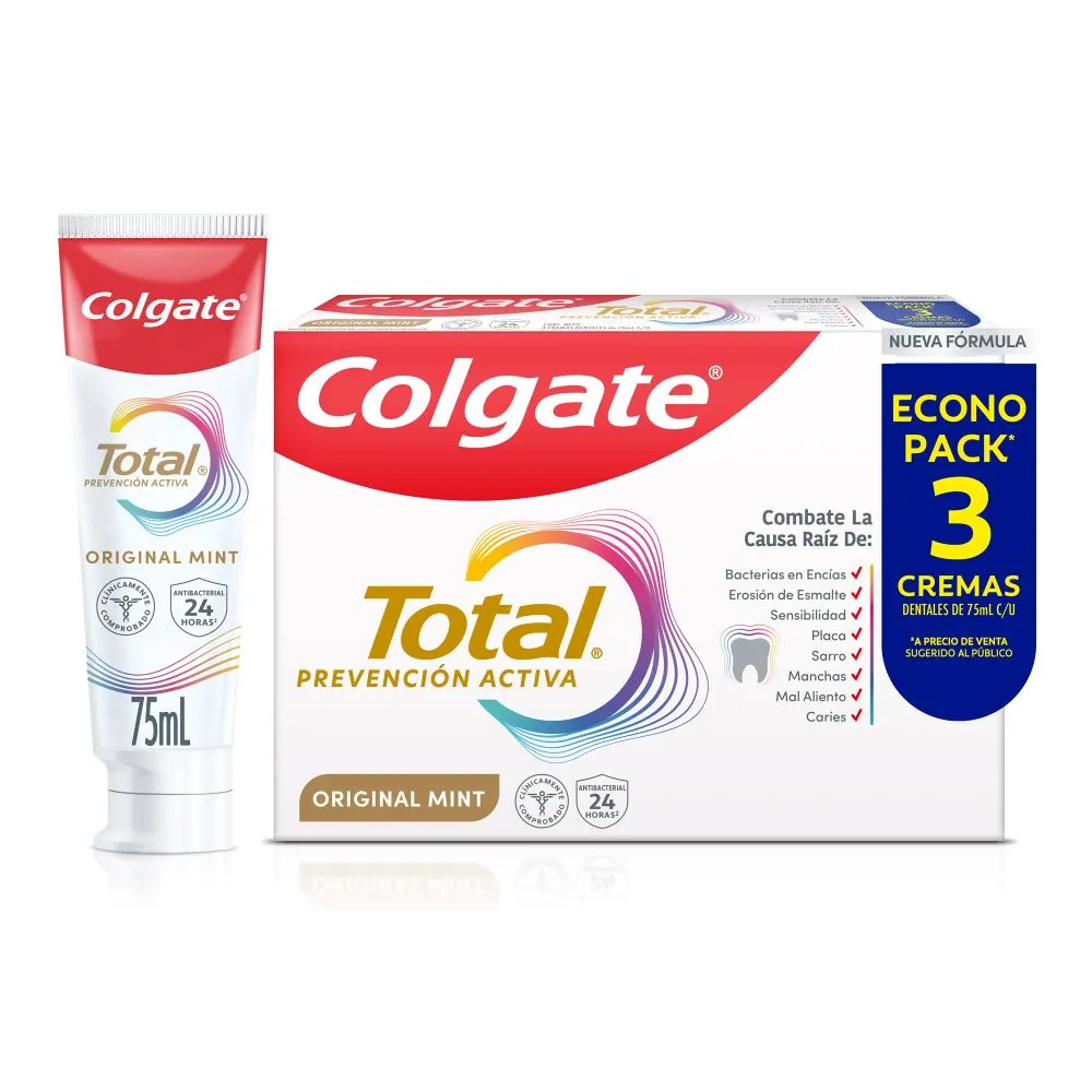 Colgate Total Prevención Activa Caja x3