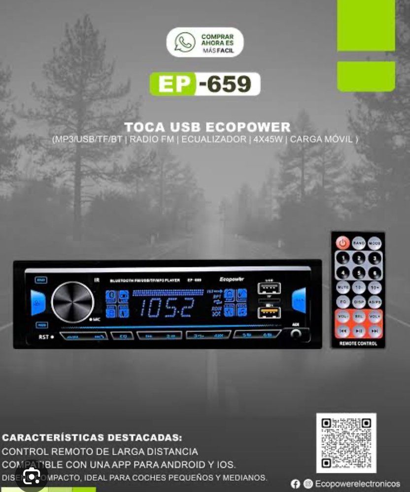Auto estéreo multimedia para auto ecopower ep 659
