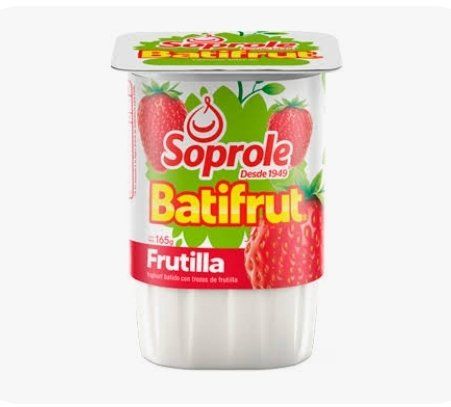 BATIFRUT FRUTILLA SOPROLE 165GR