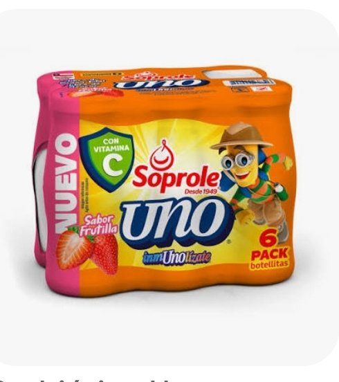 BEBIDA LACTEA UNO C/ PROBIOTICOS  FRUTILLA SOPROLE X6