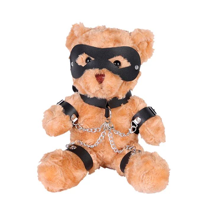 Peluche Kinky Bear Brown Cafe Slut con Esposas