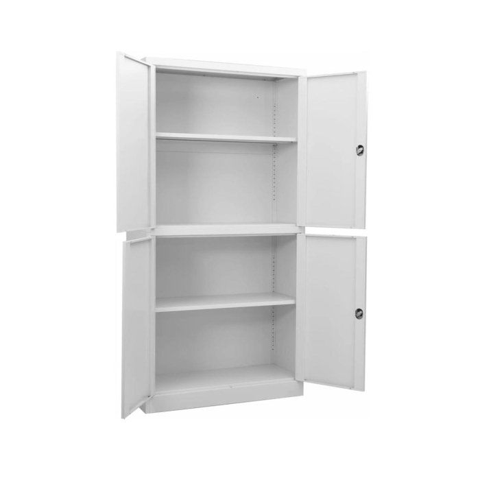 Armario Papeleria 4 puertas todas Metal color beige 185x90x40cms