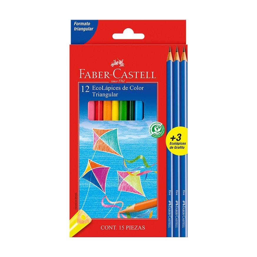 COLORES FABER C. DELGADO X 12 UNID + 3 LAPIZ