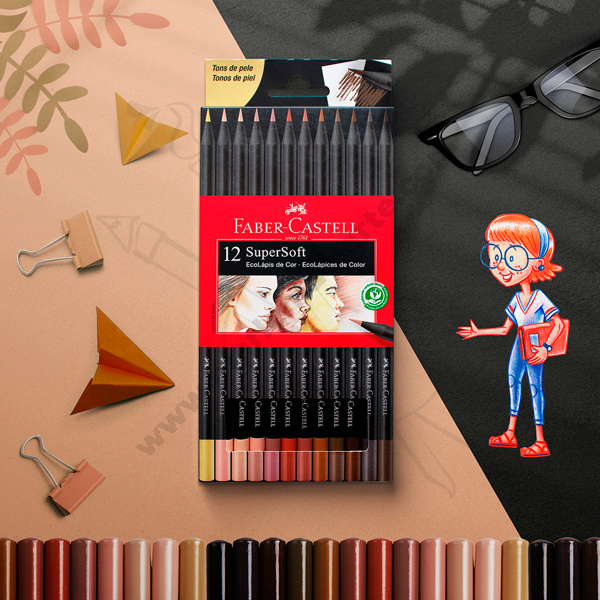 COLORES SUPER SOFT PIEL X 12