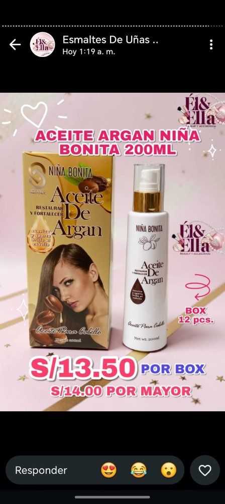 ACEITE ARGAN NIÑA BONITA