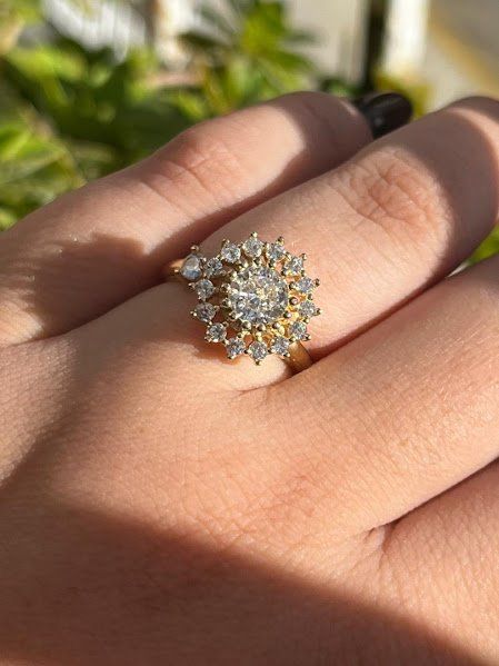 Anillo giratorio dorado