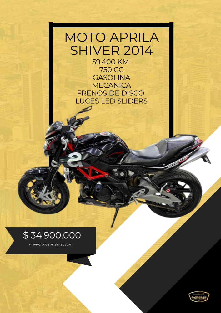 MOTO APRILA SHIVER 2014