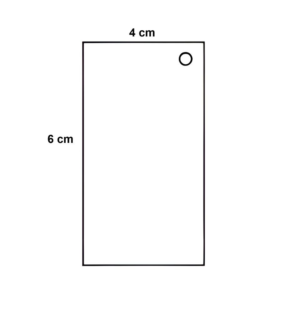 Acrílico rectangular 6 x 4 cm