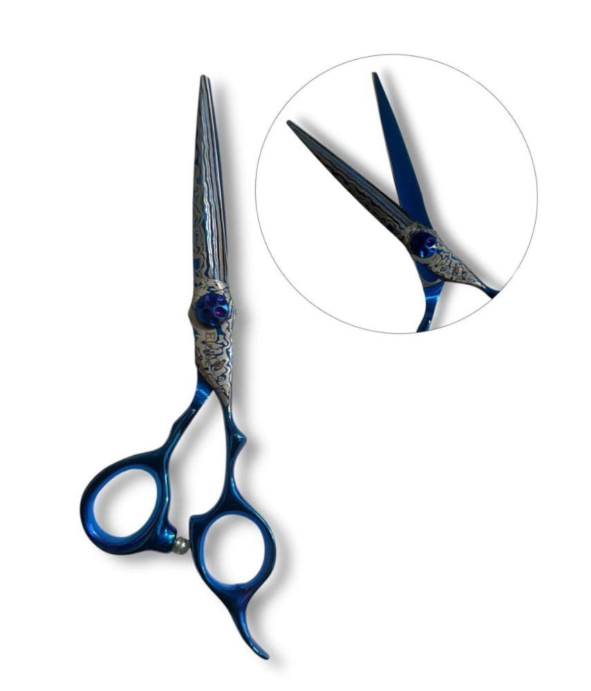 Tijera Corte azul con craquelado  gris Eloise