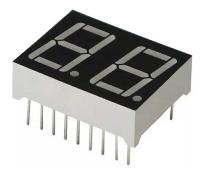 Display 2 X Led 7 Segmentos 2 Bit 10 Pines Anodo Comun