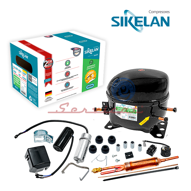 22158-SIK-R] COMPRESOR 1/5HP - R134A - LBP SIKELAN REFRIGERADORA TODAS LAS MARCAS