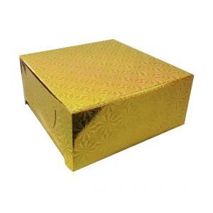 00011 - CAJA DESAYUNO GRANDE HOLOGRAMA METALIZADA 22 X 10