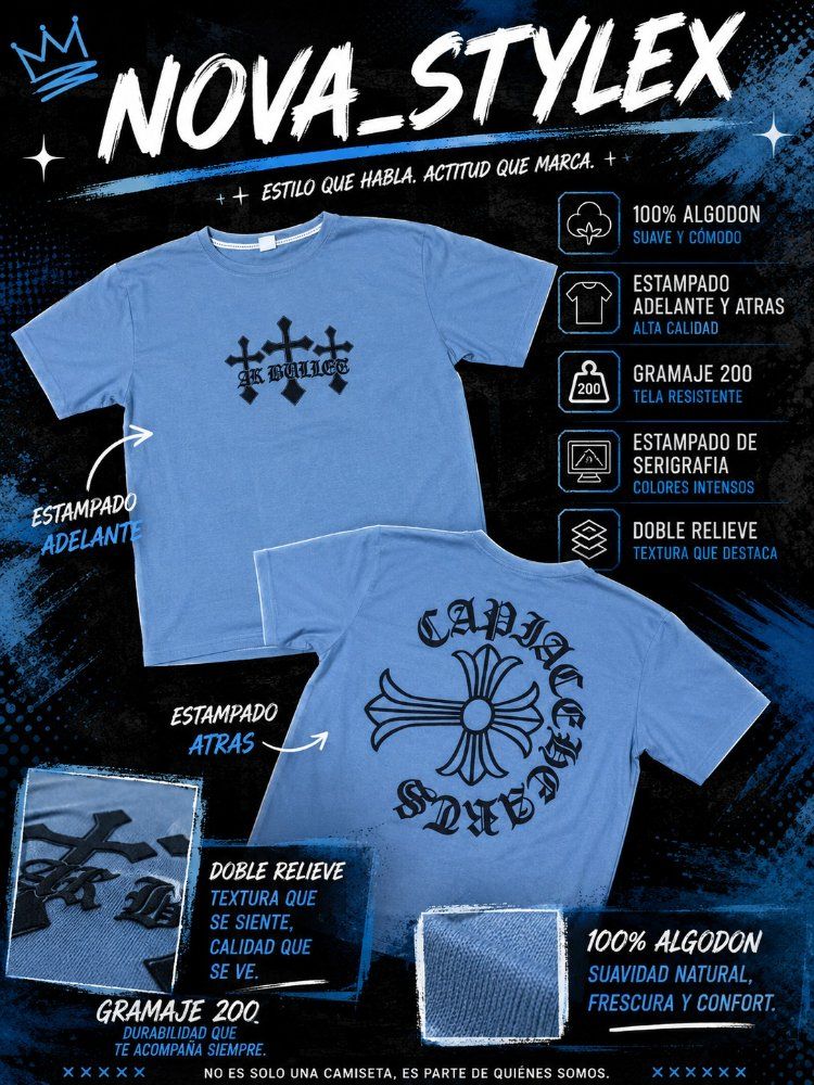Camiseta Celeste