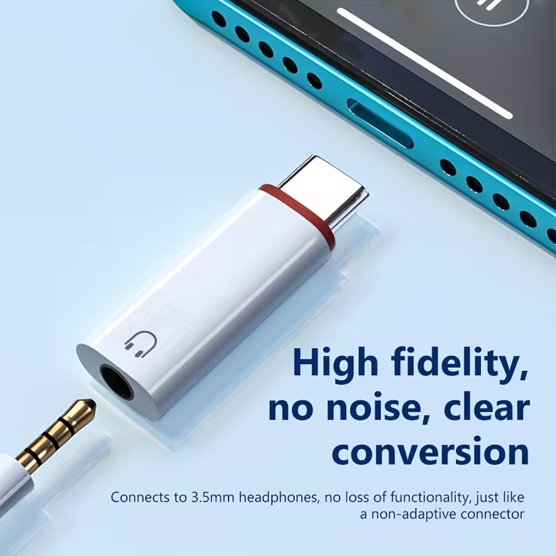 ADAPTADOR CONVERTIDOR DE TIPOC A JACK 3.5 PARA AURICULARES