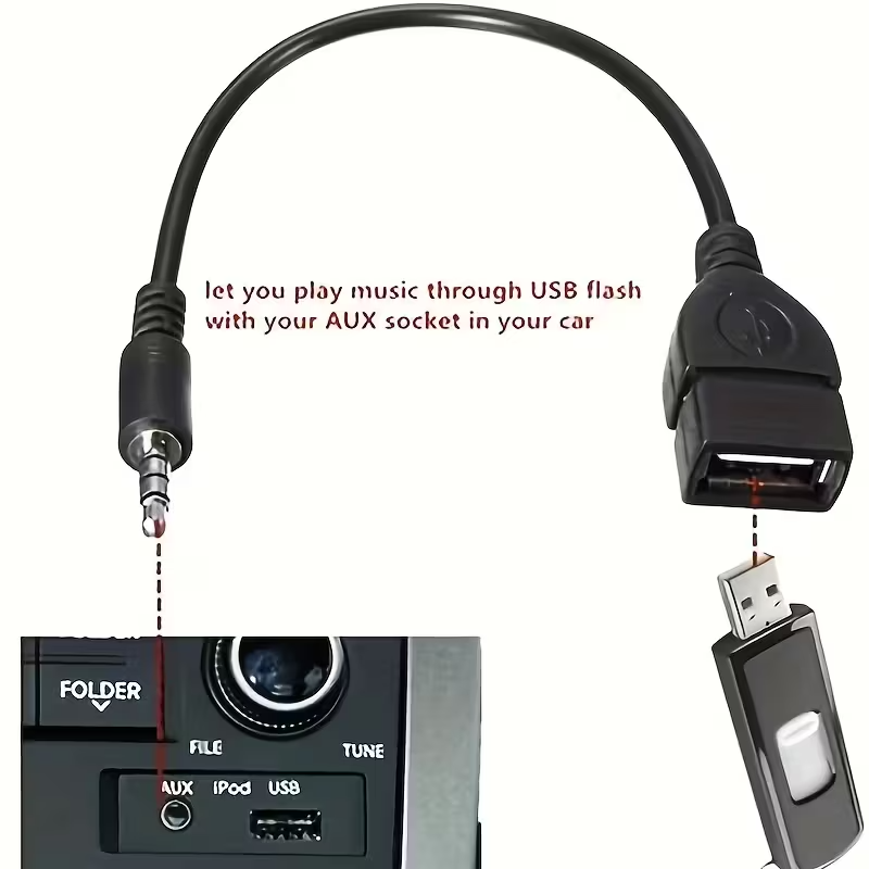 ADAPTADOR DE AUDIO AUX MACHO DE 3.5 MM (1/8 DE PULGADAS) A USB 2.0