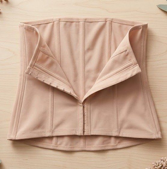 Faja Cinturilla de Alta Compresión con Broches - Beige