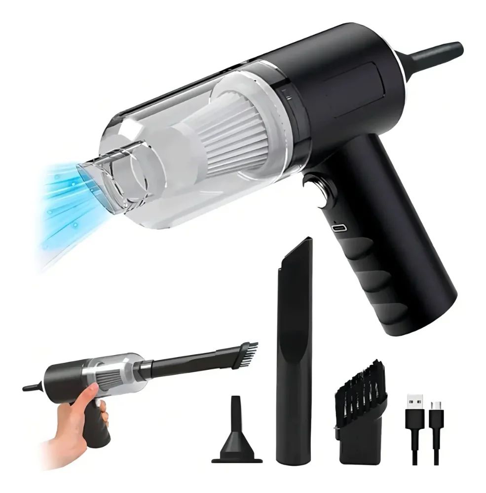 Aspiradora Inalámbrica Vacuum Claner De Mano 3 en 1 Negra