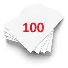 100 Hojas blancas oficio