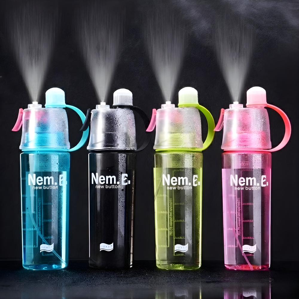 Botella Doble Pico Dosificador Spray Plástico 600ml