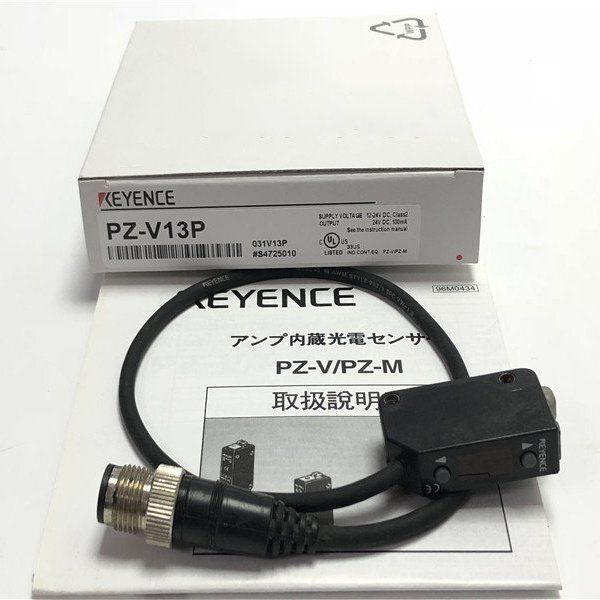 PZ-V13P Sensor fotoeléctricos c/ amplificador integrado Tipo de conector M12, PNP 12–24V KEYENCE
