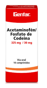 ACETAMINOFEM + CODEINA 325 MG -  35 MG  X 10 COMP  - GENFAR S A