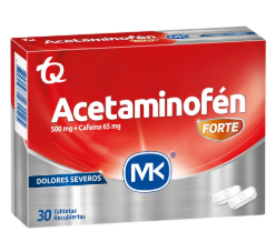 ACETAMINOFEN FORTE 500 MG/65 MG X 30 TABLETAS