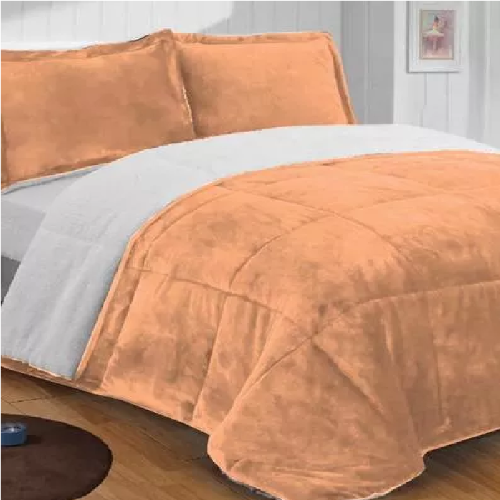 Acolchado Corderito 2 Plazas Cotton Flor 2,30 X 2,40