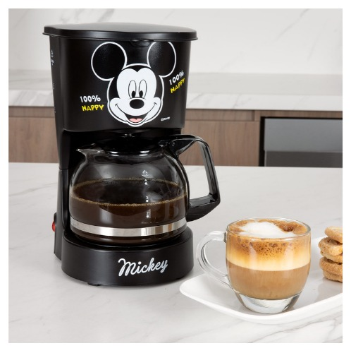 3 Disney 4 Cafetera KALLEY 4 tazas Mickey Mouse de Disney K-DMCM4N Negro