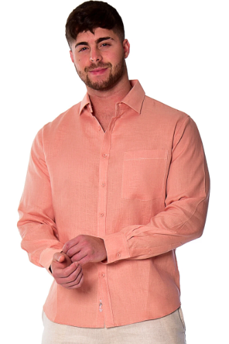 Camisa de lino bohío PINK mls2043