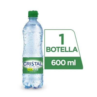 Agua Cristal con Gas 600ml