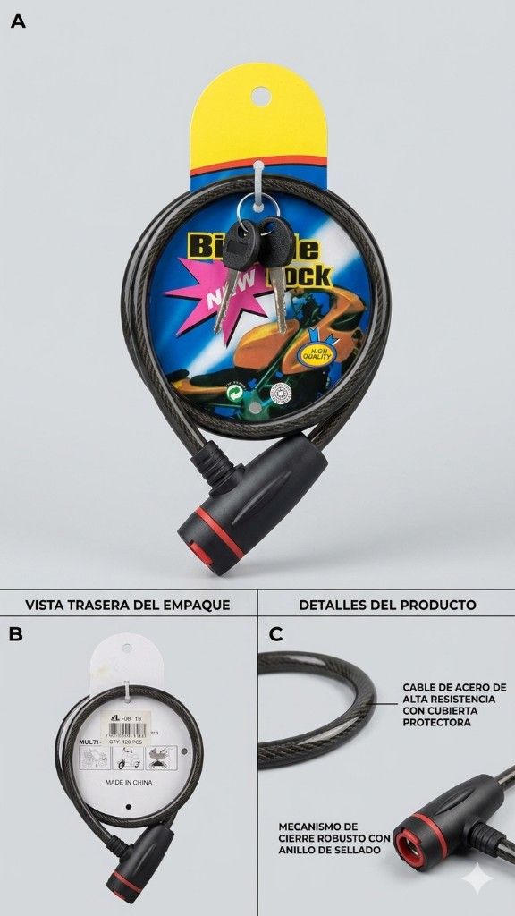 CANDADO BICI, SCOOTER, MOTO