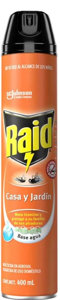 Raid casa y jardín naranja 400ml