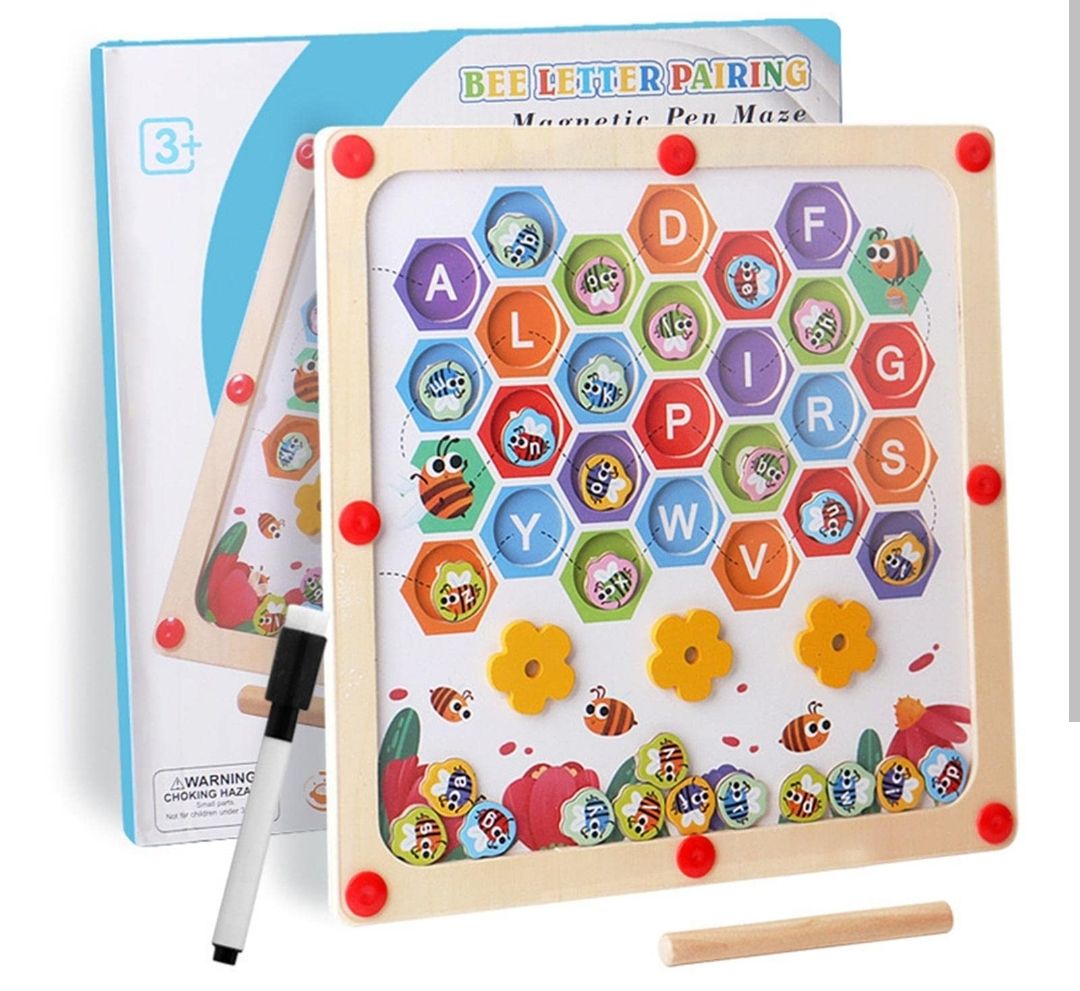 (Panal imantado de abejas con el abecedario) Bee Letter pairing