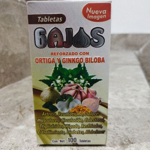 6 Ajos tabletas 100 pz