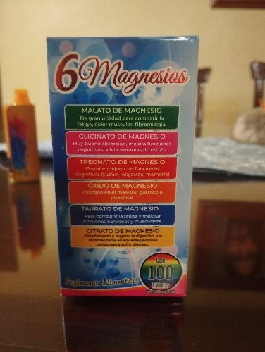 6 magnesios tabletas 100 pz
