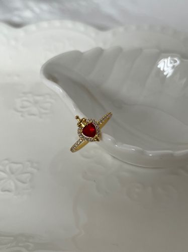 Anillo corazón chunky