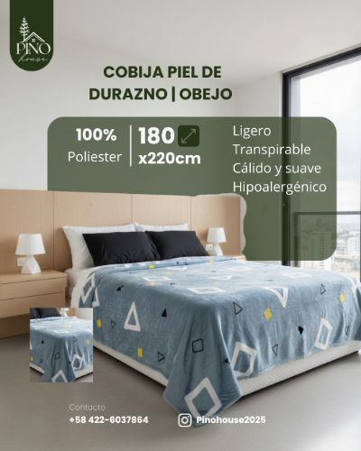 Cobijas Estampada Piel de Durazno&Ovejo
