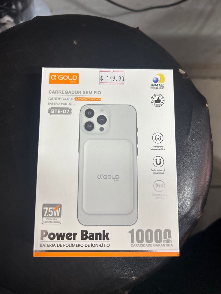 CARREGADOR PORTÁTIL INDUÇÃO 10000MAH