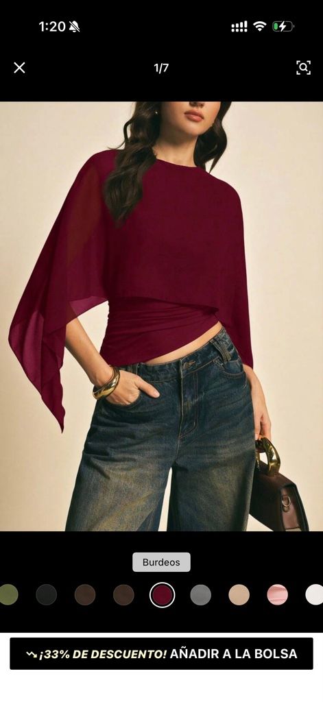 BLUSA ELEGANTE cuello chal